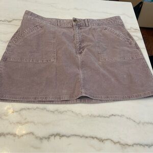 American Eagle Super Stretch Lavender Purple Corduroy Skirt Size 18 Cotton